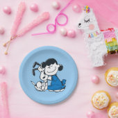 Lucy Hugging Snoopy Pappteller (Party)