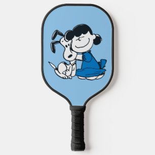 Lucy Hugging Snoopy Pickleball Schläger