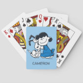 Lucy Hugging Snoopy Playing Cards Spielkarten (Rückseite)