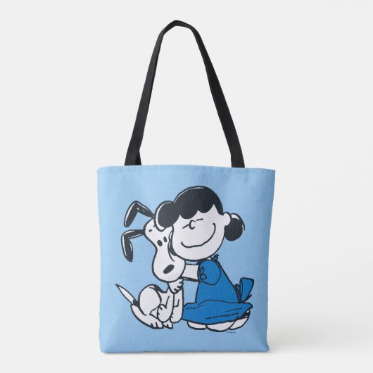 Lucy Hugging Snoopy Tasche (Rückseite)