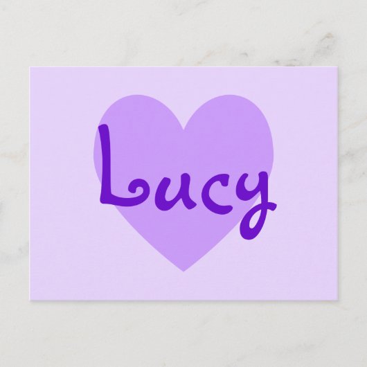 Lucy in Lila Postkarte (Vorderseite)