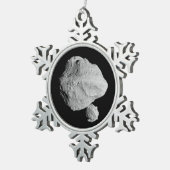Lucy Mission Dinkinesh Binary Asteroid Schneeflocken Zinn-Ornament (Rechts)