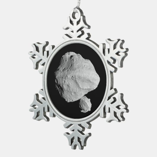 Lucy Mission Dinkinesh Binary Asteroid Schneeflocken Zinn-Ornament (Rechts)