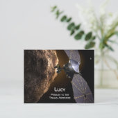 Lucy Mission to Study Trojan Asteroids Postkarte (Stehend Vorderseite)