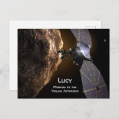 Lucy Mission to Study Trojan Asteroids Postkarte (Vorne/Hinten)