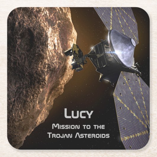 Lucy Mission to Study Trojan Asteroids Rechteckiger Pappuntersetzer (Vorderseite)