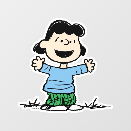 Lucy mit Waffen weit Fensteraufkleber (Blatt)