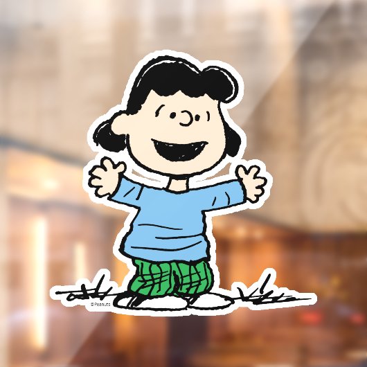 Lucy mit Waffen weit Fensteraufkleber (Blatt 2)