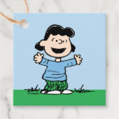 Lucy mit Waffen weit Geschenkanhänger (Vorderseite)
