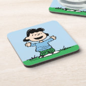 Lucy mit Waffen weit Getränkeuntersetzer (Linke Seite)