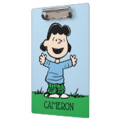 Lucy mit Waffen weit Klemmbrett (Links)