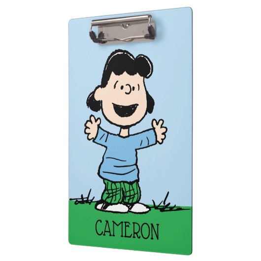 Lucy mit Waffen weit Klemmbrett (Links)