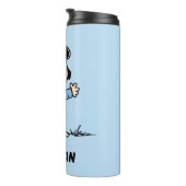 Lucy mit Waffen weit | Name hinzufügen Thermosbecher (Nach rechts gedreht)