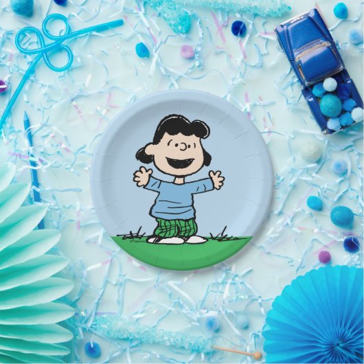 Lucy mit Waffen weit Pappteller (Party)