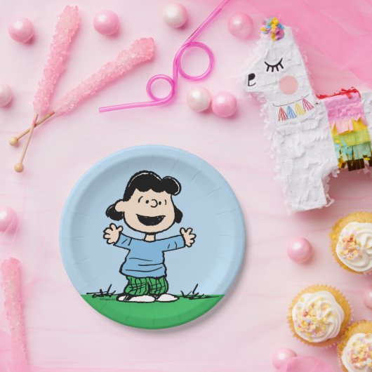 Lucy mit Waffen weit Pappteller (Party)