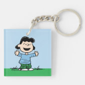 Lucy mit Waffen weit Schlüsselanhänger (Rückseite)