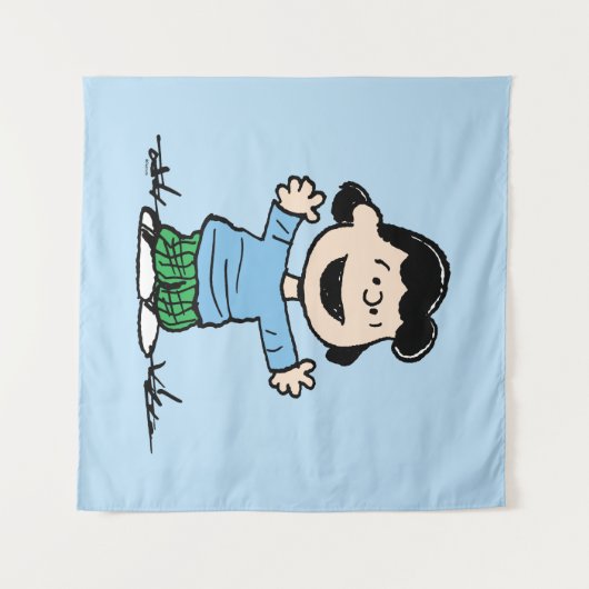 Lucy mit Waffen weit Wandteppich (Vorderseite (Horizontal))