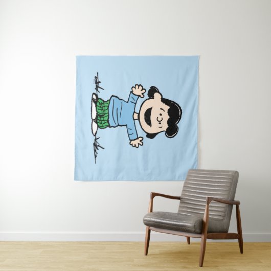 Lucy mit Waffen weit Wandteppich (Beispiel (Horizontal))