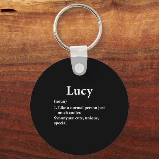 Lucy Name Definition Funny D Schlüsselanhänger (Vorderseite)