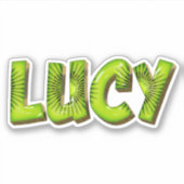 Lucy Name Kiwi Design Aufkleber Sticker (Vorderseite)
