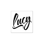 Lucy Name kursive dekorative Skript-Schriftart Gummistempel (Prägung)