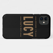 Lucy Name Personalisiert Geburtsname Lucy Case-Mate iPhone Hülle (Rückseite (Horizontal))