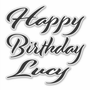 Lucy Name Vorname black Sticker Geburtstag