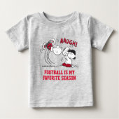 Lucy Pulls Fußball von Charlie Brown Baby T-shirt (Vorderseite)