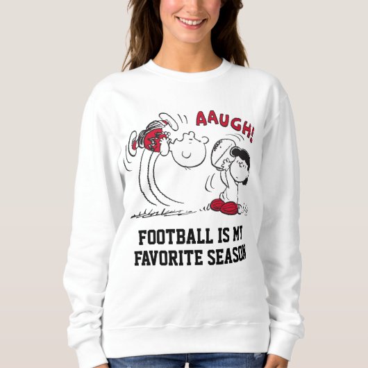 Lucy Pulls Fußball von Charlie Brown Sweatshirt (Vorderseite)
