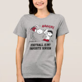Lucy Pulls Fußball von Charlie Brown Tri-Blend Shirt (Vorderseite)