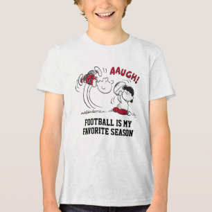 Lucy Pulls Fußball von Charlie Brown Tri-Blend Shirt