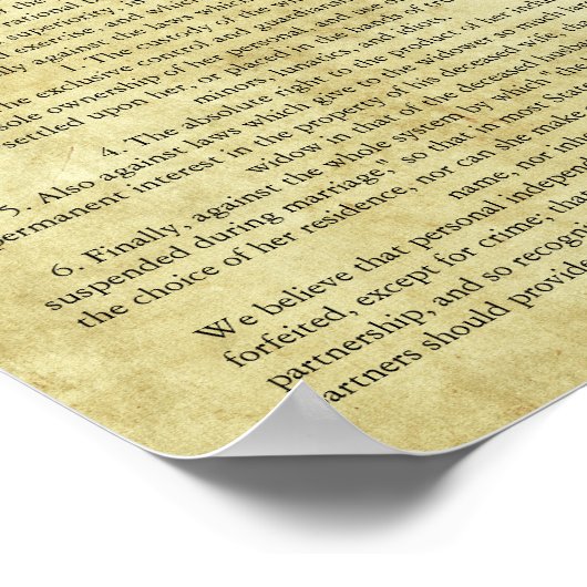 Lucy Stone Ehevertrag Zivile Rechte Poster (Ecke)