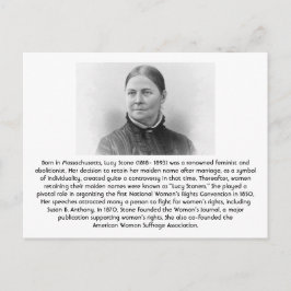 Lucy Stone - Feminist Postkarte