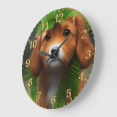 Lucy The Labrador Puppy, Große Wanduhr (Winkel)