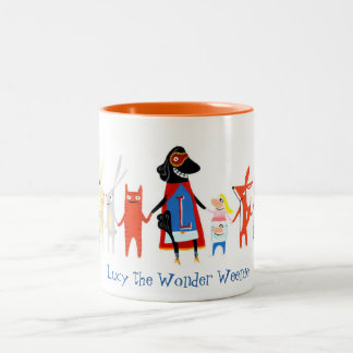 Lucy the Wonder Weenie Mug Zweifarbige Tasse