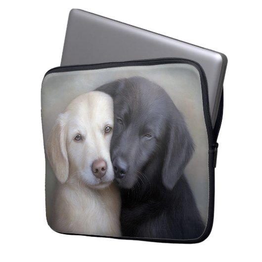 Lucy und Bingo Laptopschutzhülle (Vorderseite Links)