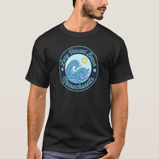 Lucy Vincent Beach Ma Massachusetts Souvenir Nauti T-Shirt (Vorderseite)