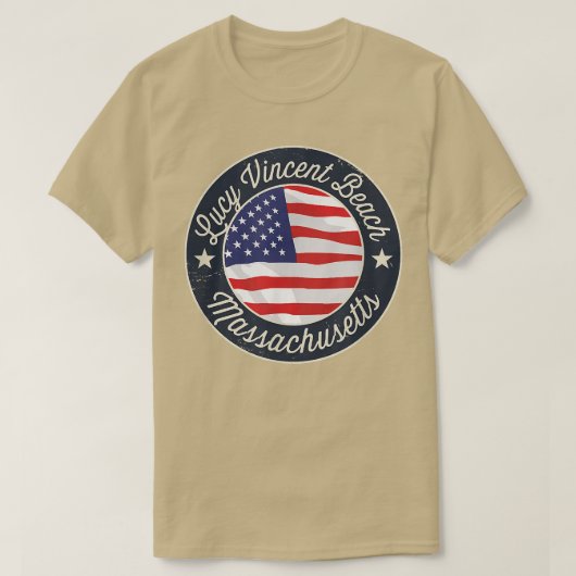 Lucy Vincent Beach - Patriotic Massachusetts Souve T-Shirt (Design vorne)