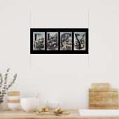 LUCY Vintag Alphabet Letter Name Art Poster (Küche)