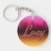 Lucy Vorname Name golden pink Schlüsselanhänger (Vorderseite)