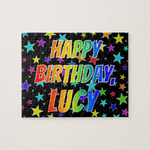 "LUCY" Vorname, Spaß "GLÜCKLICHER BIRTHTAG" Puzzle