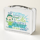 Lucy: "Wenn mir alle zuhörten..." Metall Brotdose (Rückseite)