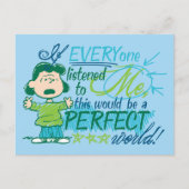 Lucy: "Wenn mir alle zuhörten..." Postkarte (Vorderseite)