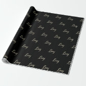Lucy white gold Handwriting Geschenkpapier (Ungerollt)