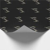 Lucy white gold Handwriting Geschenkpapier (Ecke)