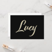 Lucy white gold Handwriting Karte (Vorderseite/Rückseite Beispiel)