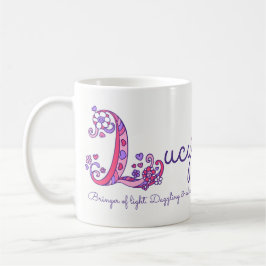 Lucynamensbedeutung dekoratives L Monogramm-Tasse Kaffeetasse