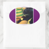 Lucy's Snuggles Ovaler Aufkleber (Tasche)