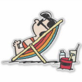 Lucys Strand-Chillout Aufkleber (Vorderseite)
