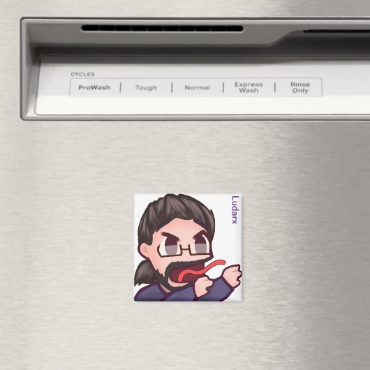 Ludarx | E | Kühlschrankmagnet V2 (In Situ (Geschirrspüler))